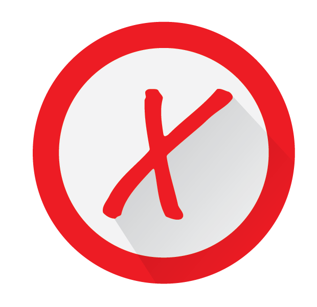 red x problem icon
